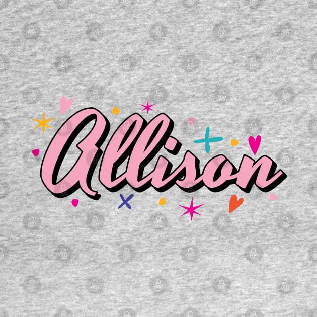 Allison name cute design by BrightLightArts